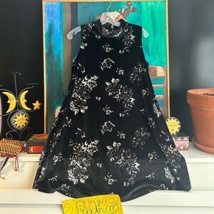 Rick & Shine Reitmans Floral Velvet Sleeveless Midi Dress Small